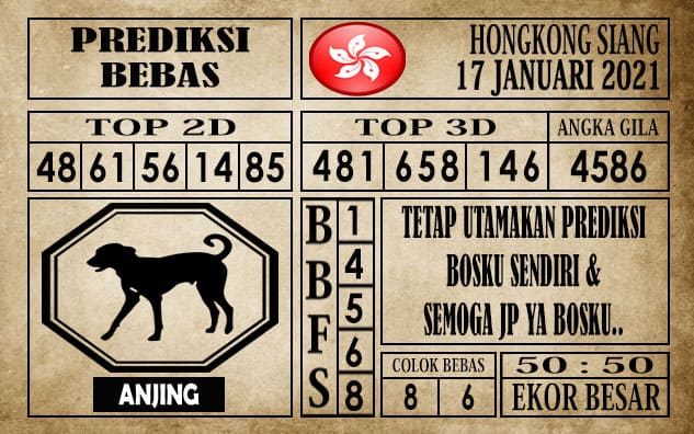 Prediksi Hongkong Siang Hari ini 17 Januari 2021
