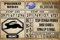 Prediksi Sydney Pools Hari ini 05 Januari 2021