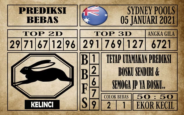 Prediksi Sydney Pools Hari ini 05 Januari 2021