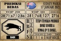 Prediksi Sydney Pools Hari ini 17 Januari 2021