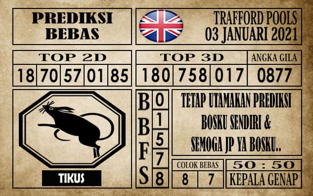 Prediksi Trafford Pools Hari Ini 03 Januari 2021