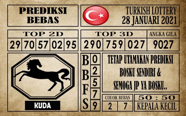 Prediksi Turkish Lottery Hari ini 28 Januari 2021