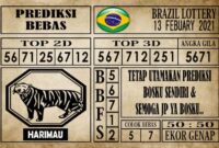 Prediksi Brazil Lottery Hari Ini 13 Februari 2021