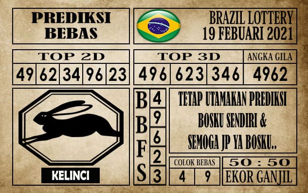 Prediksi Brazil Lottery Hari Ini 19 Februari 2021