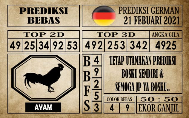 Prediksi Germany Hari Ini 21 Februari 2021