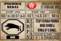 Prediksi Hongkong Pools Hari Ini 21 Februari 2021