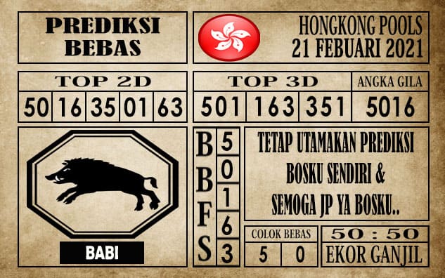 Prediksi Hongkong Pools Hari Ini 21 Februari 2021