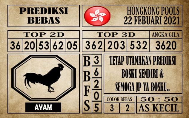 Prediksi Hongkong Pools Hari Ini 22 Februari 2021
