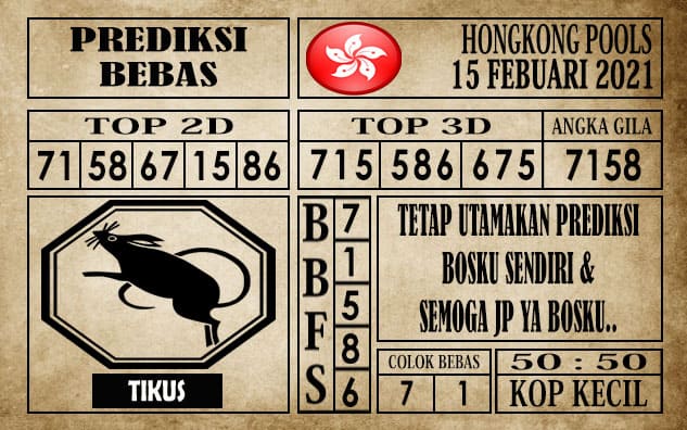 Prediksi Hongkong Pools Hari Ini 15 Februari 2021