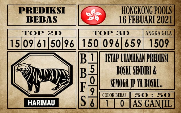 Prediksi Hongkong Pools Hari Ini 16 Februari 2021