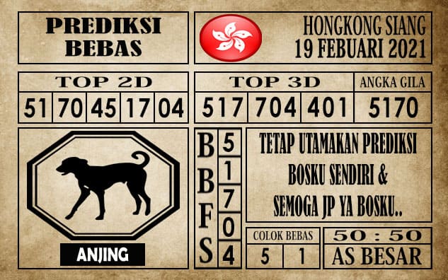 Prediksi Hongkong Siang Hari Ini 19 Februari 2021