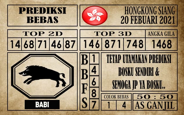 Prediksi Hongkong Siang Hari Ini 20 Februari 2021
