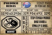 Prediksi Sydney Pools Hari Ini 20 Februari 2021