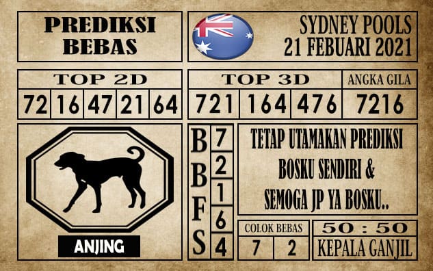 Prediksi Sydney Pools Hari Ini 21 Februari 2021