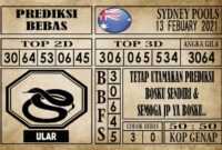 Prediksi Sydney Pools Hari Ini 13 Februari 2021