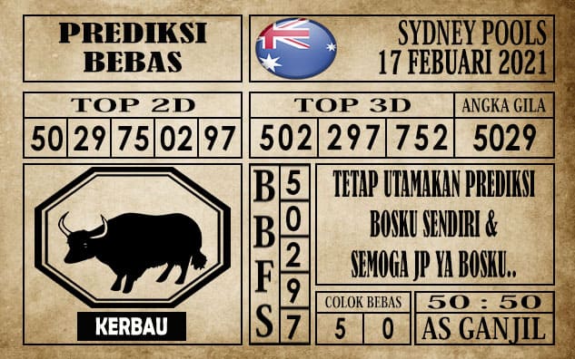 Prediksi Sydney Pools Hari Ini 17 Februari 2021