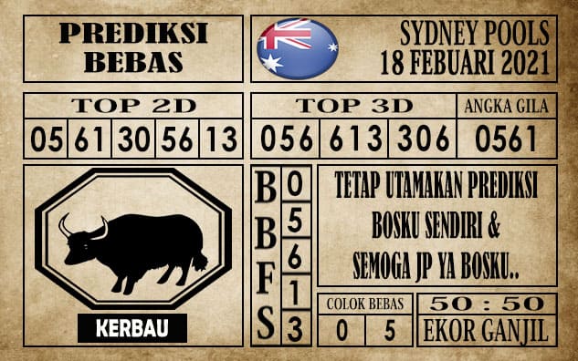 Prediksi Sydney Pools Hari Ini 18 Februari 2021