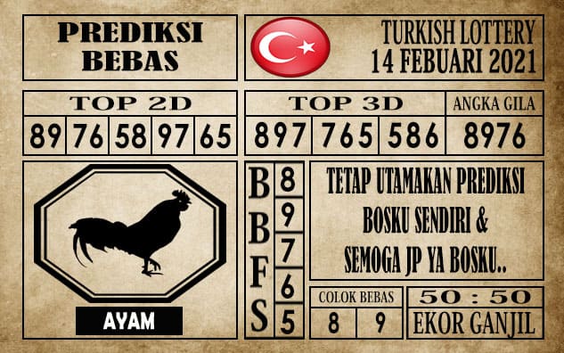 Prediksi Turkish Lottery Hari Ini 14 Februari 2021