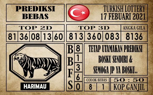 Prediksi Turkish Lottery Hari Ini 17 Februari 2021