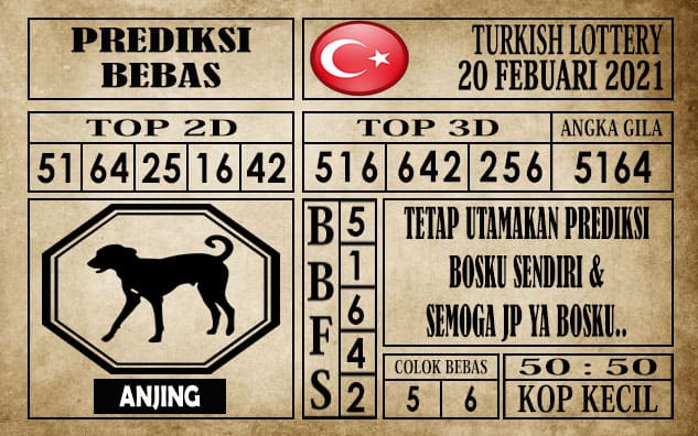 Prediksi Turkish Lottery Hari Ini 20 Februari 2021