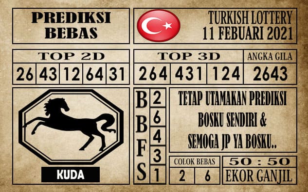 Prediksi Turkish Lottery Hari Ini 11 Februari 2021