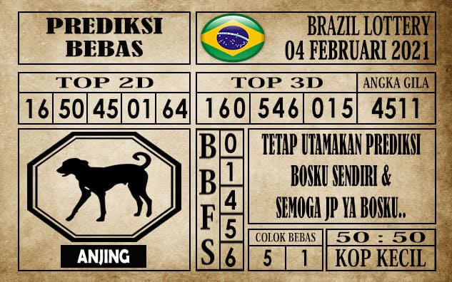 Prediksi Brazil Lottery Hari Ini 04 Februari 2021