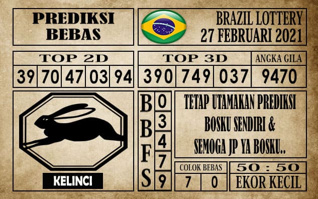 Prediksi Brazil Lottery Hari Ini 27 Februari 2021