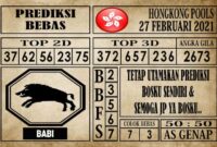 Prediksi Hongkong Pools Hari Ini 27 Februari 2021