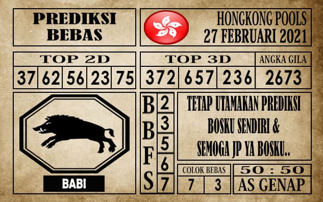 Prediksi Hongkong Pools Hari Ini 27 Februari 2021