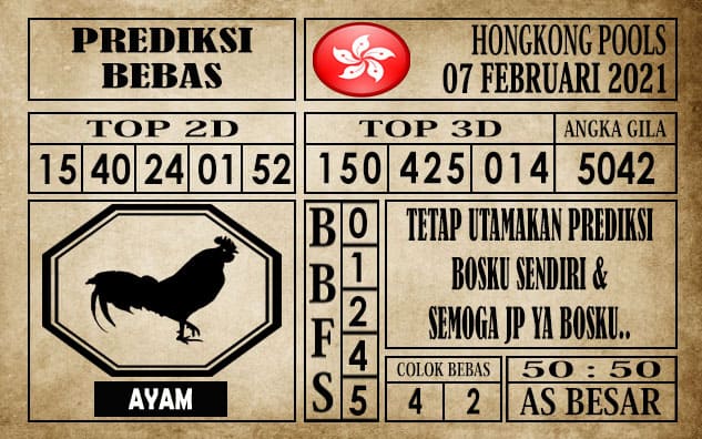 Prediksi Hongkong Pools Hari Ini 07 Februari 2021