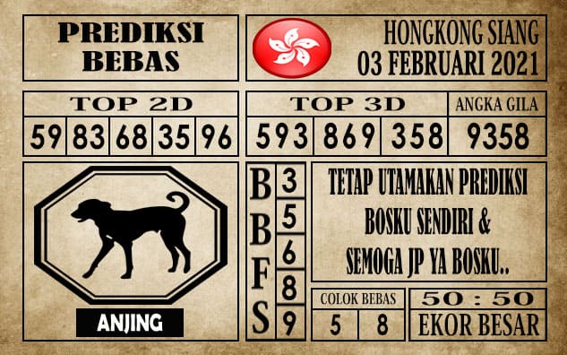 Prediksi Hongkong Siang Hari ini 03 Februari 2021
