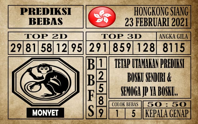 Prediksi Hongkong Siang Hari ini 23 Februari 2021