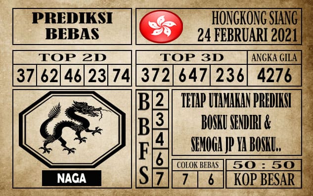 Prediksi Hongkong Siang Hari ini 24 Februari 2021