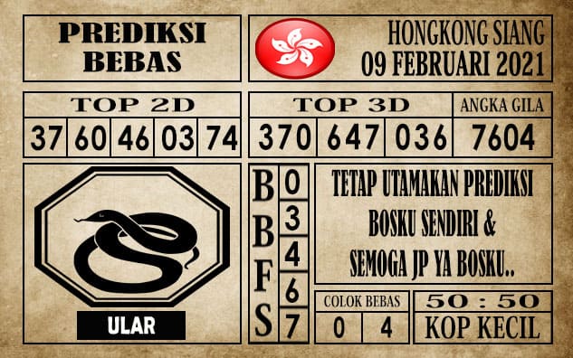 Prediksi Hongkong Siang Hari ini 09 Februari 2021