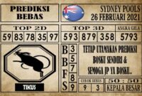 Prediksi Sydney Pools Hari ini 26 Februari 2021