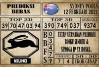 Prediksi Sydney Pools Hari ini 12 Februari 2021