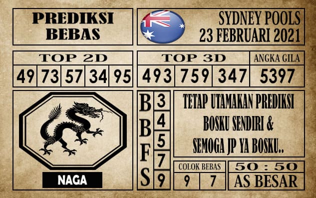 Prediksi Sydney Pools Hari ini 23 Februari 2021