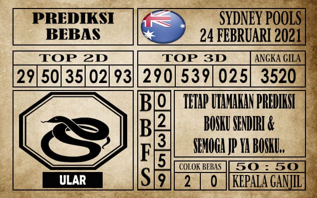 Prediksi Sydney Pools Hari ini 24 Februari 2021