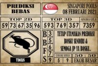 Prediksi Singapore Pools Hari ini 08 Februari 2021 Prediksi Singapore Pools Hari ini 08 Februari 2021