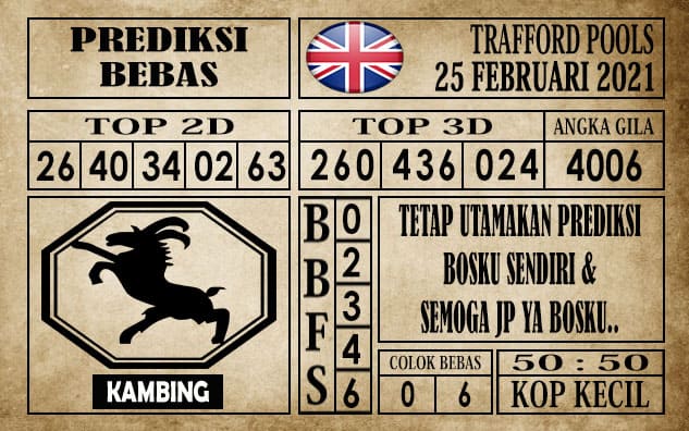 Prediksi Trafford Pools Hari Ini 25 Februari 2021