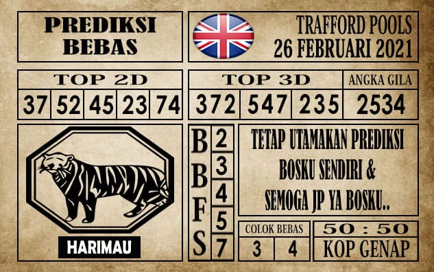 Prediksi Trafford Pools Hari Ini 26 Februari 2021