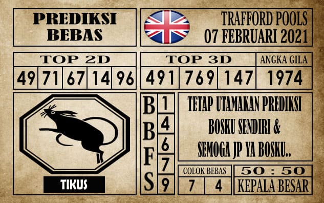 Prediksi Trafford Pools Hari Ini 07 Februari 2021