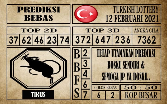 Prediksi Turkish Lottery Hari ini 12 Februari 2021