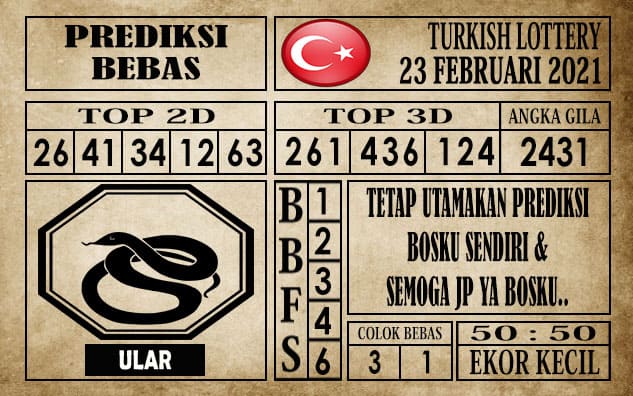 Prediksi Turkish Lottery Hari ini 23 Februari 2021