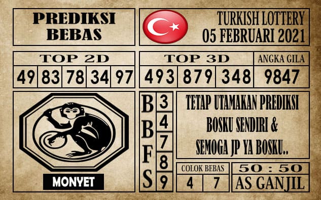 Prediksi Turkish Lottery Hari ini 05 Februari 2021