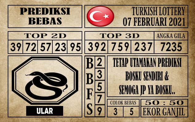 Prediksi Turkish Lottery Hari ini 07 Februari 2021