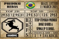 Prediksi Brazil Lottery Hari Ini 11 Maret 2021
