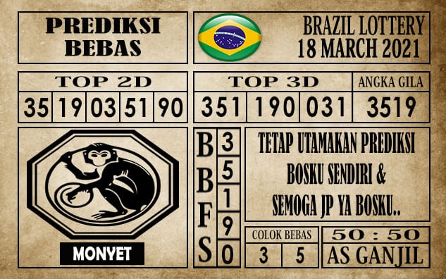 Prediksi Brazil Lottery Hari Ini 18 Maret 2021