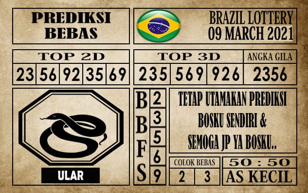 Prediksi Brazil Lottery Hari Ini 09 Maret 2021