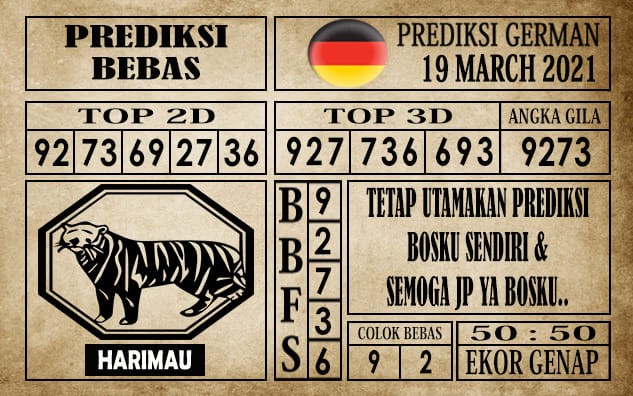 Prediksi Germany Hari Ini 19 Maret 2021